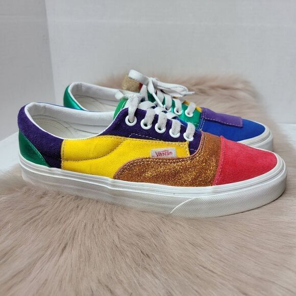 Vans Era Off the Wall Colorblock Sneakers Pride Colorful Sneaker Shoes Size 8 - Picture 3 of 10